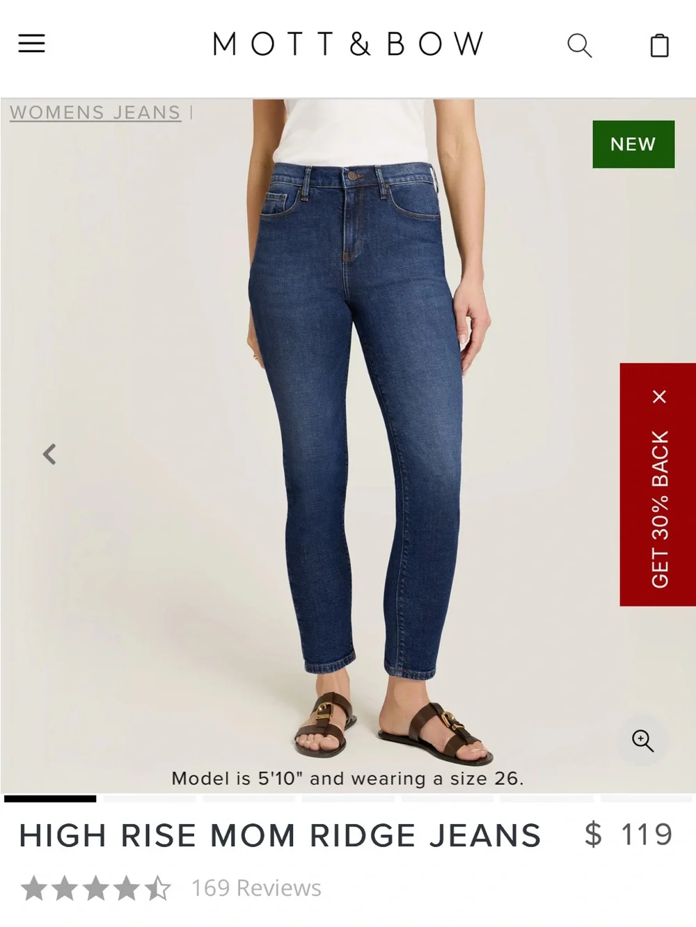 Mott & Bow High-Rise Mom Ridge Jeans